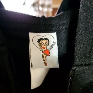 Betty Boop Black FLIRT zip up hoodie